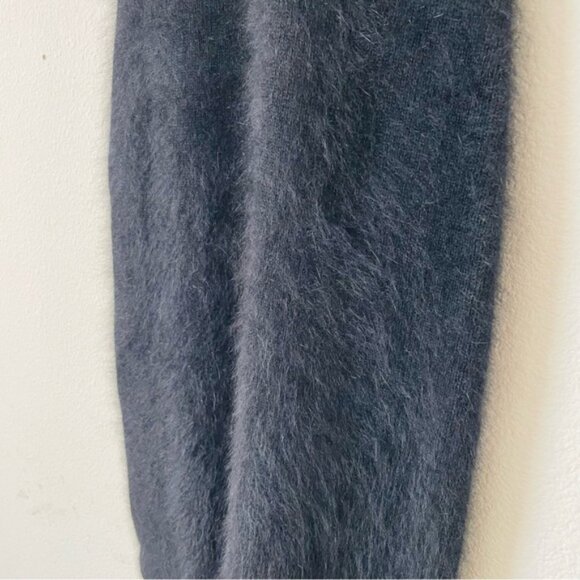 Vintage Ralph Lauren Tartan Label XS angora rabbit hair fuzzy black shine dress - Picture 7 of 7